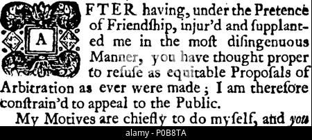 . Englisch: Fleuron aus Buch: Ein Appell an die Öffentlichkeit: oder, eine Überprüfung der Durchführung von Dr. Ad--- gt-n in Richtung Dr. Pigott. 308 Ein Appell an die Öffentlichkeit - oder, eine Überprüfung der Durchführung von Dr. Ad-GT-n in Richtung Dr. Pigott. Fleuron T 106295-1 Stockfoto