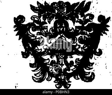 . Englisch: Fleuron aus Buch: Ein Argument dafür, daß die Gestaltung der Beschäftigung und enobling Ausländer, ist eine verräterische Verschwörung gegen die Verfassung, gefährlich für das Reich, ein Affront gegen den Adel von Schottland insbesondere und Unehrenhaft zu den Adelsstand von Großbritannien im Allgemeinen. Mit einem Anhang, worin ein unverschämter Flugschrift, entituled, Anatomie der Großbritannien, ist anatomiz würde; und sein Design und seine Autoren erkannt und ausgesetzt. 309 Ein Argument dafür, daß die Gestaltung der Beschäftigung von Ausländern und enobling Fleuron N 025560-3 Stockfoto