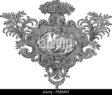 . Englisch: Fleuron aus Buch: Ein Brief an das Recht, Sir Robert Walpole. 316 Ein Brief an das Recht, Sir Robert Walpole. Fleuron T 032870-1 Stockfoto