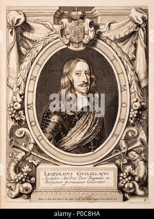 . Français: Léopold-Guillaume de Habsbourg Englisch: Erzherzog Leopold Wilhelm von Österreich (1614-1662) Nederlands: Leopold Willem van Oostenrijk (1614-1662). 1717. Nach Anselm Van Hulle (1601 - nach 1674) Alternative Namen Anselmus Hebbelijnck, Anselmus Hebbelynck, Anselm von Hulle, Anselmus Van Hulle, Anselmus von Hulle Beschreibung flämischen Maler und Zeichner Geburtsdatum / Tod 23. Juli 1601 (Taufen) nach 1674 Ort der Geburt / Todes Gent Gent (?) Arbeit Zeitraum 1620-1674 Arbeit Ort Gent (1620), Münster, Gottorf, Dresden, Italien (.... -1631) (?), Gent (1631-1674) Authorit Stockfoto