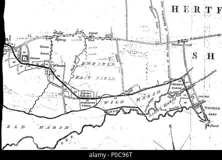 . Englisch: Fleuron aus Buch: einen Bericht und eine Übersicht über den Kanal vorgeschlagen, die auf einer Ebene, von Waltham-Abbey zu Moorfields. Auch einen Bericht und Umfrage, einer Linie, die von den vorgeschlagenen Marybone Kanal fortgesetzt werden kann, im Falle, dass eine Naht Design der Navigation, oder im Norden von London, von den Flüssen Thames oder Coln, sollte jemals stattfinden. Von Robert Whitworth. Mit dem subjoin würde, eine Adresse, um das Recht auf die lord-mayor und die WORSHIPFUL die Stadträte und Common-Council, der Stadt London, auf die Bedeutung und den großen Nutzen der Kanäle im Allgemeinen Stockfoto