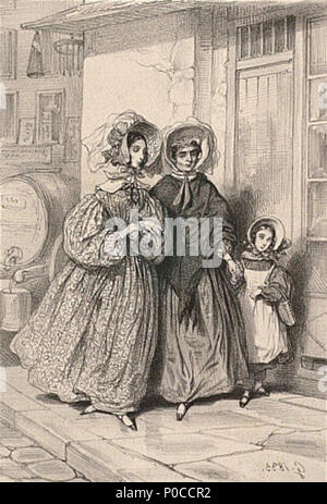 . Deutsch: Paul Gavarni (1804 - 1866): Illustration zur Erzählung La Romance de Nina von Sophie de Bawr (1773-1860). Lithografie, 15,5 x 10,5 cm. Clark Art Institute, Williamstown, MA. . 1835. Paul Gavarni 80 Paul Gavarni La Romance de Nina 1835 Stockfoto