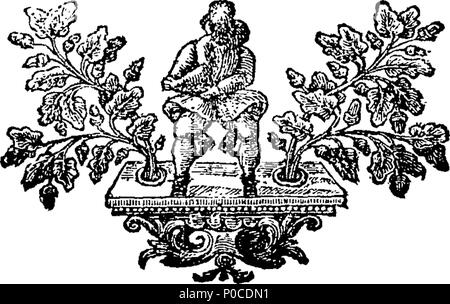 . Englisch: Fleuron aus Buch: eine Predigt predigen würden an der Kathedrale St. Paul, bevor das Recht auf die lord-mayor, die Stadträte und Bürger von London, am Mittwoch, den 29. Mai. 1723. Wird das Jubiläum Tag der Danksagung für die Wiederherstellung. Von Daniel Waterland, D.D. Kaplan in gewöhnlichen Seiner Majestät. 192 eine Predigt predigen würden an der Kathedrale von St Fleuron T 010680-5 Stockfoto