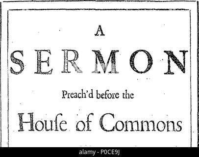 . Englisch: Fleuron aus Buch: eine Predigt predigen würde vor dem Unterhaus bei St. Margaret's Westminster. Am Donnerstag, 14.01.30, 1706/7. Von Robert Moss,... 193 eine Predigt predigen würde vor dem Unterhaus bei St. Margaret's Westminster Fleuron N 023114-1 Stockfoto