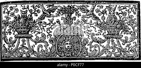 . Englisch: Fleuron aus Buch: eine Predigt in Waliser predigte vor der Britischen Gesellschaft in der Kirche von St. Mary-le-Bow, London, nach St. David's Tag, 1722. Von W. Wotton, D.D. Pregeth eine Bregethwyd yn Eglwys Mary-le-Bow yn Llundain, O flaen y Gymdeithas o Henne Ddyddgwyl Ddewi Frutannjeid, Ar, 1722. 198 eine Predigt in Waliser predigte vor der Britischen Gesellschaft in der Kirche des Hl. Fleuron T 005162-4 Stockfoto