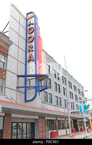 Die historische Agora Theater- und Ballsaal in Cleveland, Ohio, USA ist Gastgeber für nationale und internationale Künstler das ganze Jahr über. Stockfoto