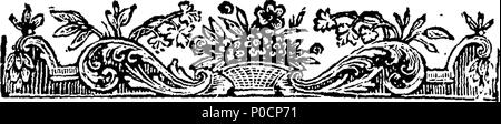 . Englisch: Fleuron aus Buch: Eine Untersuchung über den Ursprung der Ehre, und die Nützlichkeit des Christentums im Krieg. Durch das Thema der Fabel der Bienen. 314 Eine Untersuchung über den Ursprung der Ehre, und die Nützlichkeit des Christentums in Krieg Fleuron T 059021-13 Stockfoto