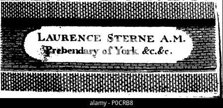 . Englisch: Fleuron aus Buch: eine sentimentale Reise durch Frankreich und Italien. Durch Herrn Yorick. In zwei Bänden. ... 189 eine sentimentale Reise durch Frankreich und Italien. Durch Herrn Yorick. In zwei Bänden. - Fleuron N 021961-1 Stockfoto