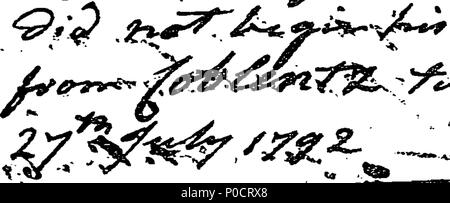 . Englisch: Fleuron aus Buch: Eine Reihe von Buchstaben; mit besonderer Berücksichtigung der Massaker von Paris, die in den Monaten Juni, Juli, August und September, M, DCC, XCII, aus dem die meisten genehmigten Veröffentlichungen, die auf diejenigen Transaktionen erschienen sind, ausgewählt. 189 eine Reihe von Buchstaben; mit besonderer Berücksichtigung der Massaker von Paris Fleuron T 144380-22 Stockfoto