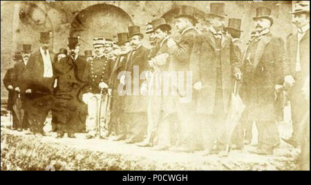 . Italiano: König von Italien und Präsident Loubet. . 1904 (CIRCA). Ugo Brusati 58 König von Italien und Präsident Loubet Stockfoto