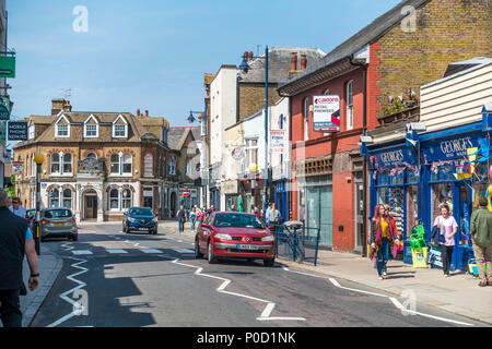 High Street, Whitstable, Kent, England, Stadt am Meer Stockfoto