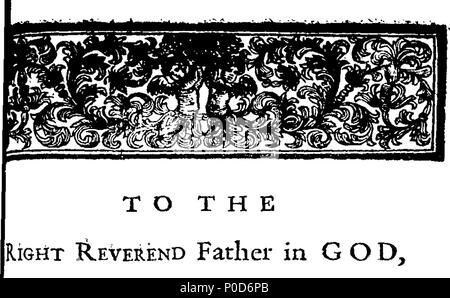 . Englisch: Fleuron aus Buch: eine Predigt Predigt in der Chapel-Royal von Saint James's, am achten Tag des Monats August 1714. ... Von William Reeves... 195 eine Predigt Predigt in der Chapel-Royal von Saint James's, am achten Tag des Monats August 1714 Fleuron T 049168-1 Stockfoto