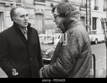 Stars: Michel Piccoli; Bertrand Tavernier. Stockfoto