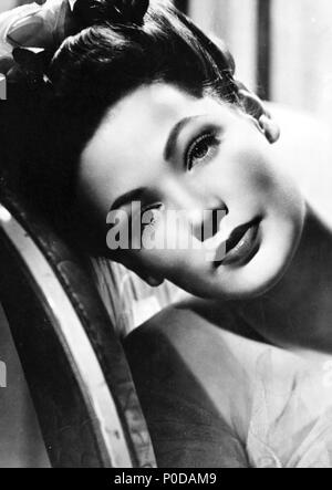 Stars: GENE TIERNEY. Stockfoto