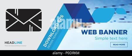 E-Konzept der horizontalen Webseite banner Template Design auf abstrakten Hintergrund mit flache moderne isolierte Vektor Icon und geometrische Formen. Stock Vektor