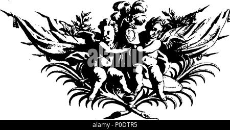 . Englisch: Fleuron aus Buch: eine Abhandlung der fünf Aufträge der Spalten in Architektur, Landhaus, dorischen, ionischen und korinthischen und Composite. Worin die Proportionen und Zeichen der Mitglieder Ihrer mehrere Podeste, Säulen und Entablatures, sind deutlich, in Betracht ziehen würde in Bezug auf die Praxis der Antients und Moderns. Auch eine besonders natürliche, Einfac und praktikable Methode für die Bestimmung der mostminute Teil in allen Bestellungen, ohne einen Bruchteil. Mit dem Anhang ", ein Diskurs über die pilaster: und von mehreren Missbräuche introduc in die Architektur. Eingraviert auf sechs folio Platten o Stockfoto