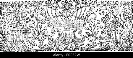 . Englisch: Fleuron aus Buch: ein Vokabular, in sechs Sprachen, nämlich Englisch, Latein, Italienisch, Französisch, Spanisch und Portugiesisch, nach einer neuen Methode, die Dependance der vier zu zeigen letzte auf Latein, und ihre gegenseitige Analogie zueinander. Mit der richtigen Regeln, die mehrere Möglichkeiten der Aussprache, und eine Dissertation auf ihren Ursprung, Wandel, und Gemisch; neben vielen anderen Vorteilen, die in üblichen Wörterbüchern und Vokabulare erfüllt werden. Die im Anhang beigefügt ist, eine kurze Dissertation nach Lust und Schmerz. 247 ein Vokabular, in sechs Sprachen; viz Fleuron T 087887-1 Stockfoto