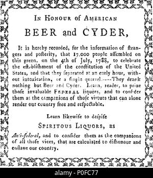 . Englisch: Fleuron aus Buch: Konto des Grand federal Procession, Philadelphia, 4. Juli 1788. Zu denen hinzugefügt werden, Herr Wilson's Rede, ein Schreiben zu den Themen der Prozession. (Preis 5 d. h.) 258 Berücksichtigung der Grand federal Procession, Philadelphia, 4. Juli 1788 Fleuron W 010113-4 Stockfoto