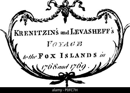 . Englisch: Fleuron aus Buch: Konto der Russischen Entdeckungen zwischen Asien und Amerika. Zu denen hinzugefügt werden, die Eroberung Sibiriens, und die Geschichte der Transaktionen und der Handel zwischen Russland und China. Von William Coxe, A.M.F.R.S. einer der Senior Fellows des King's College, Cambridge; Mitglied der kaiserlichen Oeconomical Gesellschaft in St. Petersburg, der Königlichen Akademie der Wissenschaften zu Kopenhagen; und Kaplan seiner Gnade des Herzogs von Marlborough. 258 Konto der Russischen Entdeckungen zwischen Asien und Amerika Fleuron T 134276-2 Stockfoto