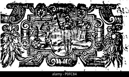 . Englisch: Fleuron aus Buch: Genaue Abhandlungen in PHYSICK. Aus dem Lateinischen übersetzt, ... Worin die Ursachen, Symptome, Anzeichen und prognosticks, ... sind distinly [sic] und sorgfältig dargelegt. Durch G. Bickerton. 258 genaue Abhandlungen in physick Fleuron T 116995-3 Stockfoto