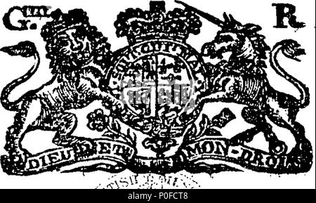 . Englisch: Fleuron aus Buch: Handlungen und Gesetze, durch das Gericht oder die Versammlung seiner englischen Kolonie Majestät von Connecticut im New-England, in Amerika; begonnen und in New-Haven gehalten, am zweiten Donnerstag im Oktober, im achten Jahr der Herrschaft unseres Herrn, Herrn Georg der Dritte, von Großbritannien, &c. König, Annoq; Domini, 1768. 259 Handlungen und Gesetze Fleuron W 007465-1 Stockfoto