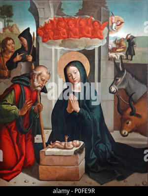 16 Musée du Louvre - Juan Correa de Vivar - La Nativité Stockfoto