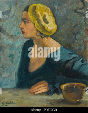 . Englisch: Selbstporträt, Untitled, von Amrita Sher-Gil. Private Sammlung. Öl auf Leinwand, 25 5/8 x 21 1/4 in. (65,1 x 54 cm.), vgl. [1]. . 1931. Amrita Sher-Gil (1913-1941) Alternative Namen Amrita Sher Gill; Amrita Shergil; Amrita Sher Gil; Amr̥ta Śeragila Beschreibung indischer Maler Geburtsdatum / Tod Januar 30, 1913 Dezember 5, 1941) Ort der Geburt / Tod Budapest, Ungarn Lahore, Pakistan Authority control: Q 150312 VIAF: 25406623 ISNI: 0000 0001 0960 5338 ULAN: 500122472 50023053 LCCN: n GND: 119165007 WorldCat 1 Amrita Sher-Gil Selbstporträt, untitled Stockfoto