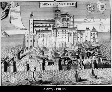 . Français: Planche gravée du 17ème siècle représentant l'Abbaye du Mont-Saint-Michel, dans le livre Monasticon Gallicanum. . 17. Jahrhundert. Michel Germain (1645 - 1694) Alternative Namen; Dom Dom Michel Germain Germain Beschreibung französischer Mönch, Gelehrter und Historiker Geburtsdatum / Tod 28. August 1645 vom 23. Januar 1694 die Lage der Geburt Péronne Authority control: Q 3309745 VIAF:?:? ISNI 24611609 0000 0001 2099 9200 88605954 LCCN:?n GND:?:? 02816668 119148676 SUDOC X WorldCat Achille Peigné-Delacourt (1797 - 1881) Beschreibung der französische Archäologe und Historiker Geburtsdatum / Tod 5 Au Stockfoto