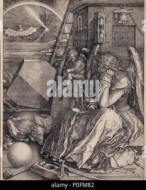 15 Albrecht Dürer - MELANCOLIA I-Google Kunst Projekt Stockfoto