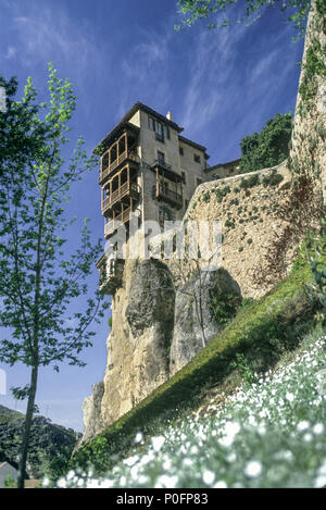 1993 historische hängenden Häuser CUENCA KASTILIEN LA MANCHA SPANIEN Stockfoto