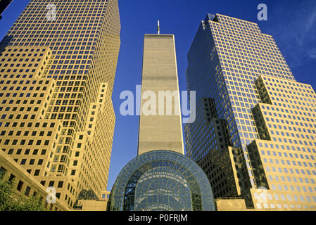 1993 historische Twin Towers (© 1973) MINORU YAMASAKI BATTERY PARK CITY DOWNTOWN MANHATTAN NEW YORK CITY USA Stockfoto