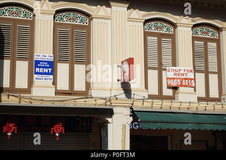 Shop Haus Büro zur Miete in Singapur, Joo Chiat Road Stockfoto