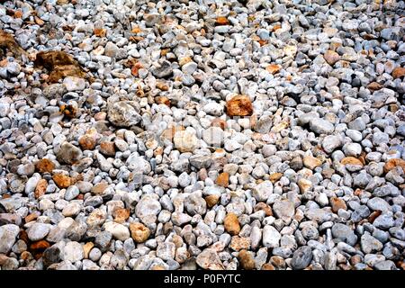 Kieselsteine am Strand Stockfoto