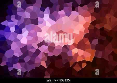 Farbenfrohe abstrakte geometrische Komposition, geometrischen Muster von Orange und Rosa verschiedene Polygone und Dreiecke auf schwarzem Papier Hintergrund. Stockfoto