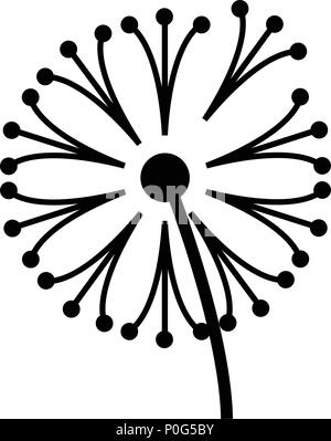 Löwenzahn pflanze Symbol, einfachen Stil Stock Vektor