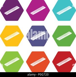 Holz plank Icons Set9 Vektor Stock Vektor