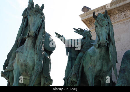 Budapest, Reiter Statuen Stockfoto