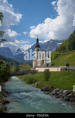 Kirche St. Sebastian Ramsau Berchtesgaden Bayern - Deutschland Stockfoto