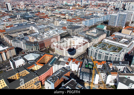 Blick über Berlin-Mitte, Gendarmenmarkt, Deutschland Stockfoto