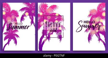 Sommer verschwommene banner Grußkarte Stock Vektor