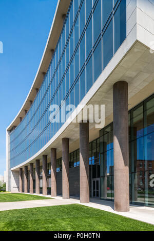 Die Außenseite des Segal Visitors Center an der Northwestern University Stockfoto