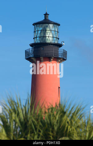 Jupiter Inlet Leuchtturm, Jupiter Inlet Leuchtturm & Museum, Jupiter Inlet Leuchtturm hervorragenden natürlichen Bereich, Florida Stockfoto