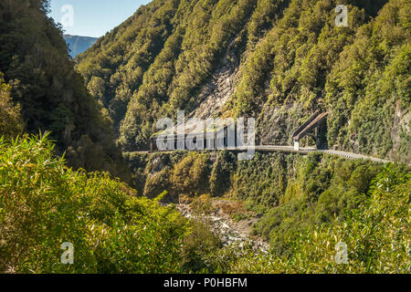 Otira Viadukt Lookout ist in Arthur's Pass National Park, Südinsel Neuseelands Stockfoto