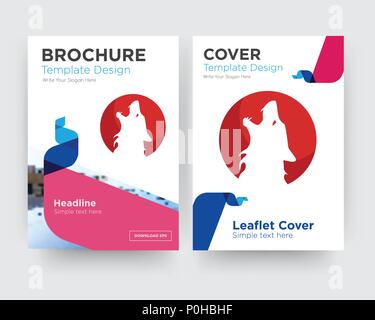 Kurt Broschüren Flyer Design Template mit abstrakten Foto Hintergrund, minimalistischen Trend business Corporate roll up- oder Jahresbericht Stock Vektor