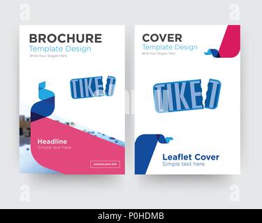 Tiket Broschüren Flyer Design Template mit abstrakten Foto Hintergrund, minimalistischen Trend business Corporate roll up- oder Jahresbericht Stock Vektor