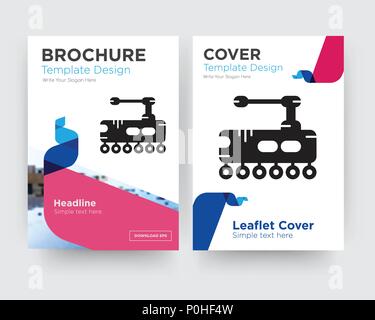 Tank Broschüre Flyer Design vorlage mit abstrakten Foto Hintergrund, minimalistischen Trend business Corporate roll up- oder Jahresbericht Stock Vektor