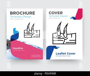 Männer Knie Broschüren Flyer Design Template mit abstrakten Foto Hintergrund, minimalistischen Trend business Corporate roll up- oder Jahresbericht Stock Vektor