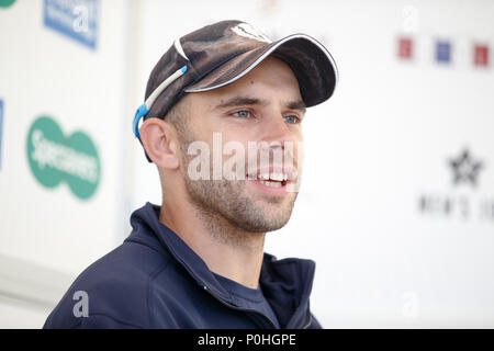 Schottland Kapitän Kyle Coetzer während einer Pressekonferenz auf der Grange, Edinburgh. Stockfoto