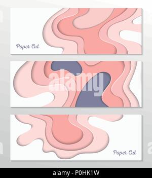 Rosa abstract layout-Set von modernen und farbenfrohen Vektor Poster Stock Vektor