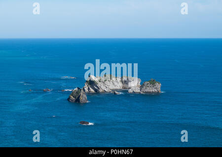 Anzeigen von Knights Point Lookout zu Arnott Punkt auf der Haast Highway, an der Westküste der neuseeländischen Südinsel. Stockfoto